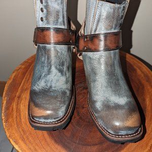 Freebird Whiskey Leather Ankle Boot -Color ICE Multi- Size 8 -Pre-Owned